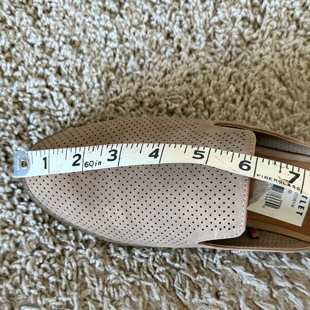 Indigo Brown Perforated Mules Brushed Suede NWT size 8 - Picture 10 of 14